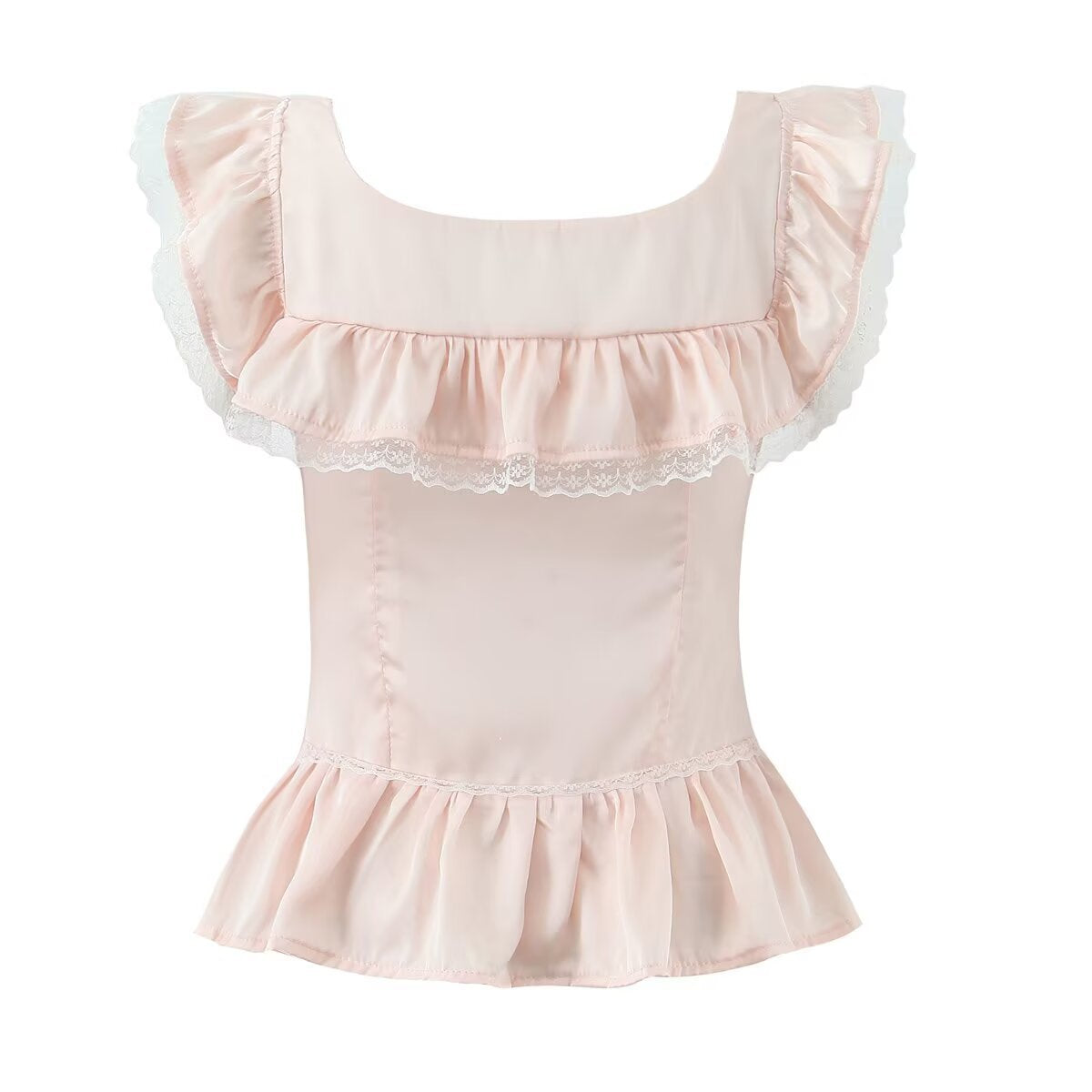 Vintage Lace Peplum Top