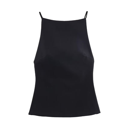 Studio Essential Strap Top - Black