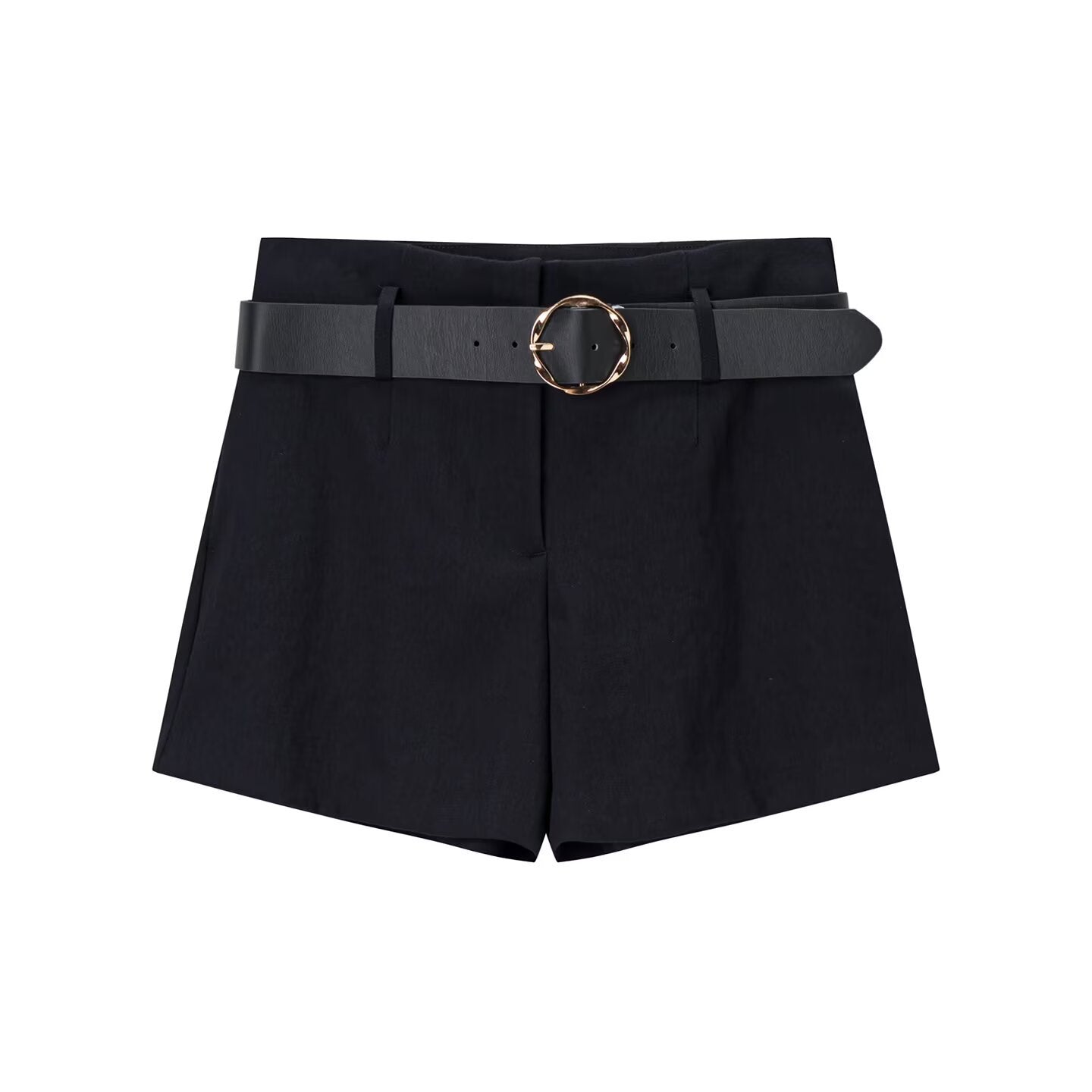 Edge Ring-Buckle Shorts - Black