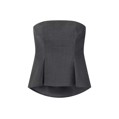 Luxe Strapless Peplum Top
