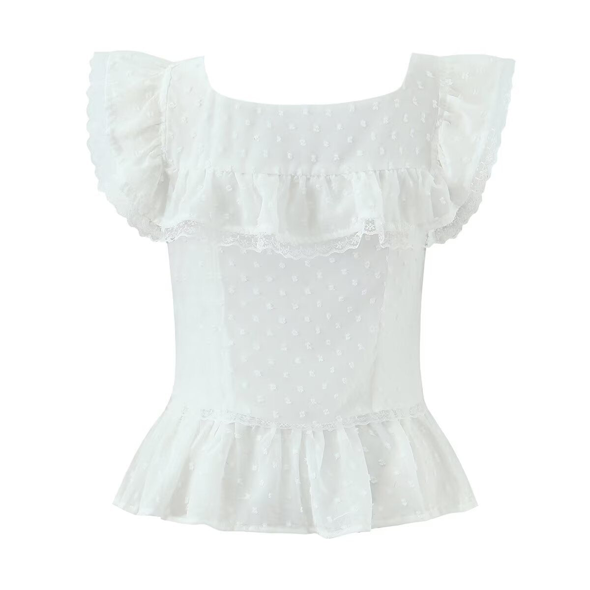 Vintage Lace Peplum Top