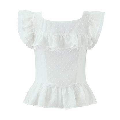 Vintage Lace Peplum Top