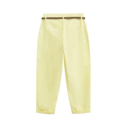 Essential Braided-Belt Pants - Yellow
