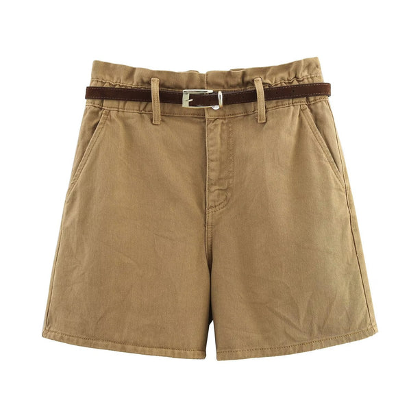 Luxe Paperbag Belted Shorts
