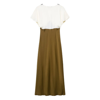 Vintage Lace Overlay Dress - Green