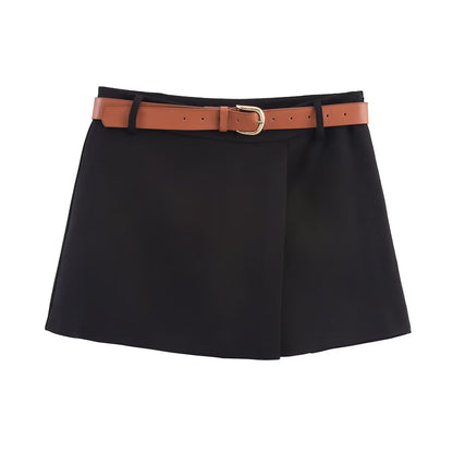 Essential Belted Wrap Shorts