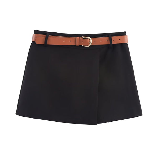 Essential Belted Wrap Shorts