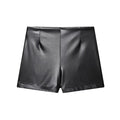 Edge Faux-Leather Shorts - Black