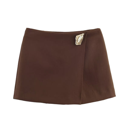 Essential Metal Accent Wrap Shorts