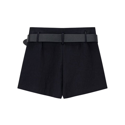 Edge Ring-Buckle Shorts - Black
