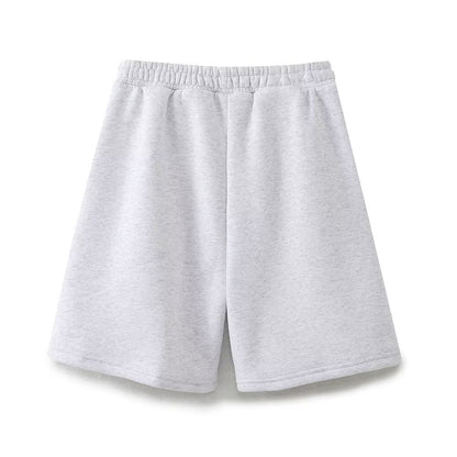 Urban Relaxed New York Print Shorts - Grey