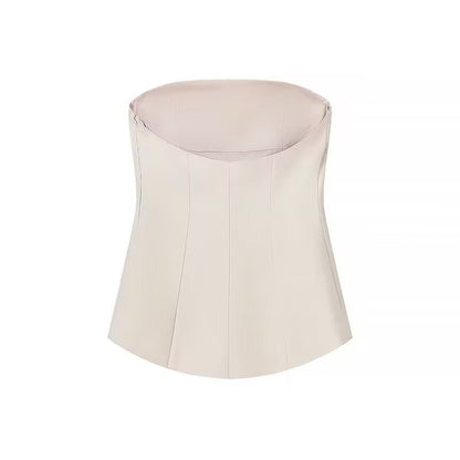 Luxe Strapless Peplum Top