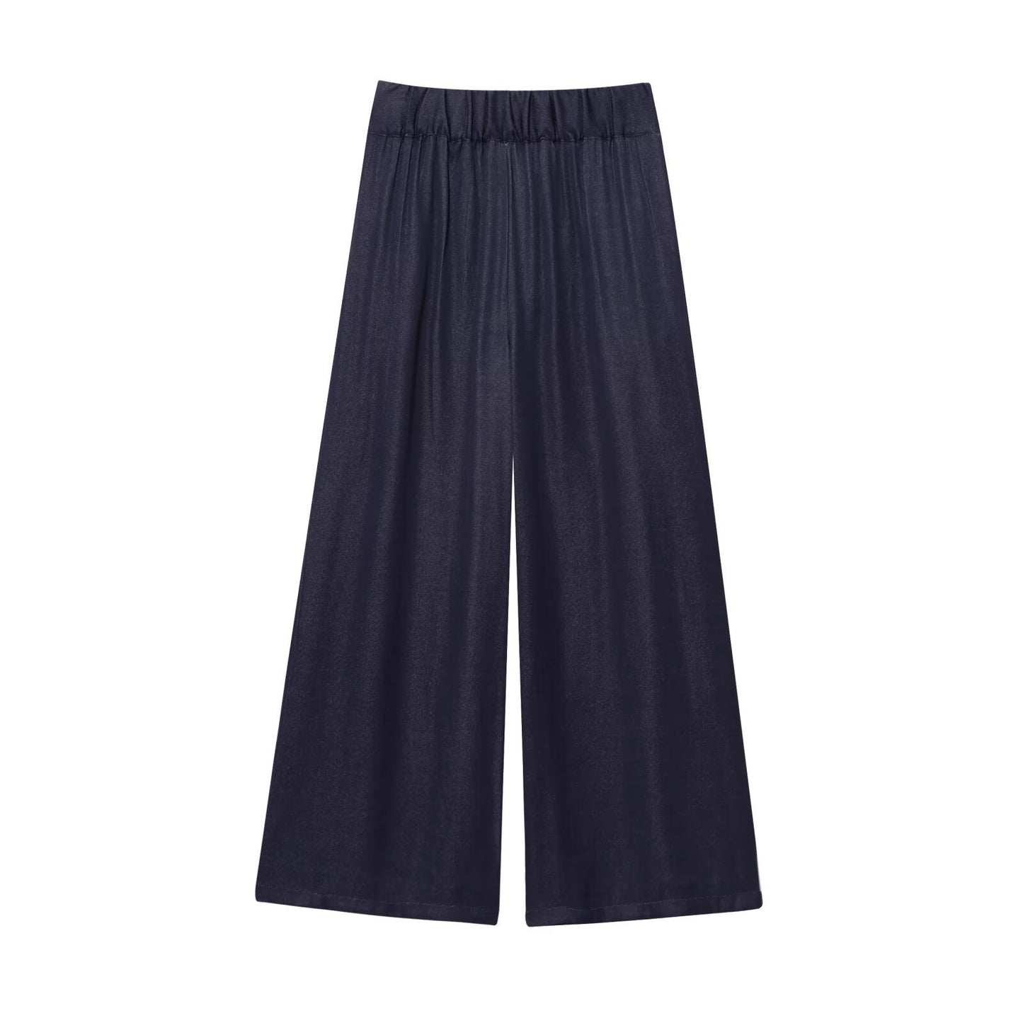 Essential Flow-Waist Wide-Leg Pants - Navy