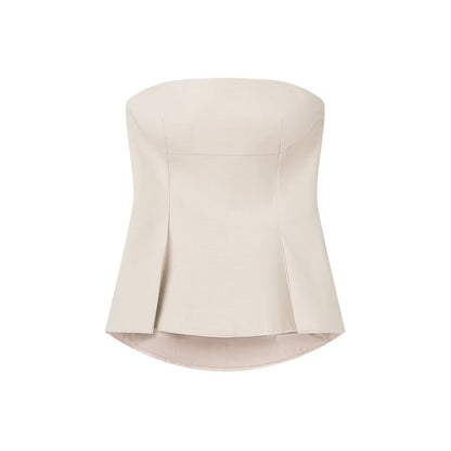 Luxe Strapless Peplum Top