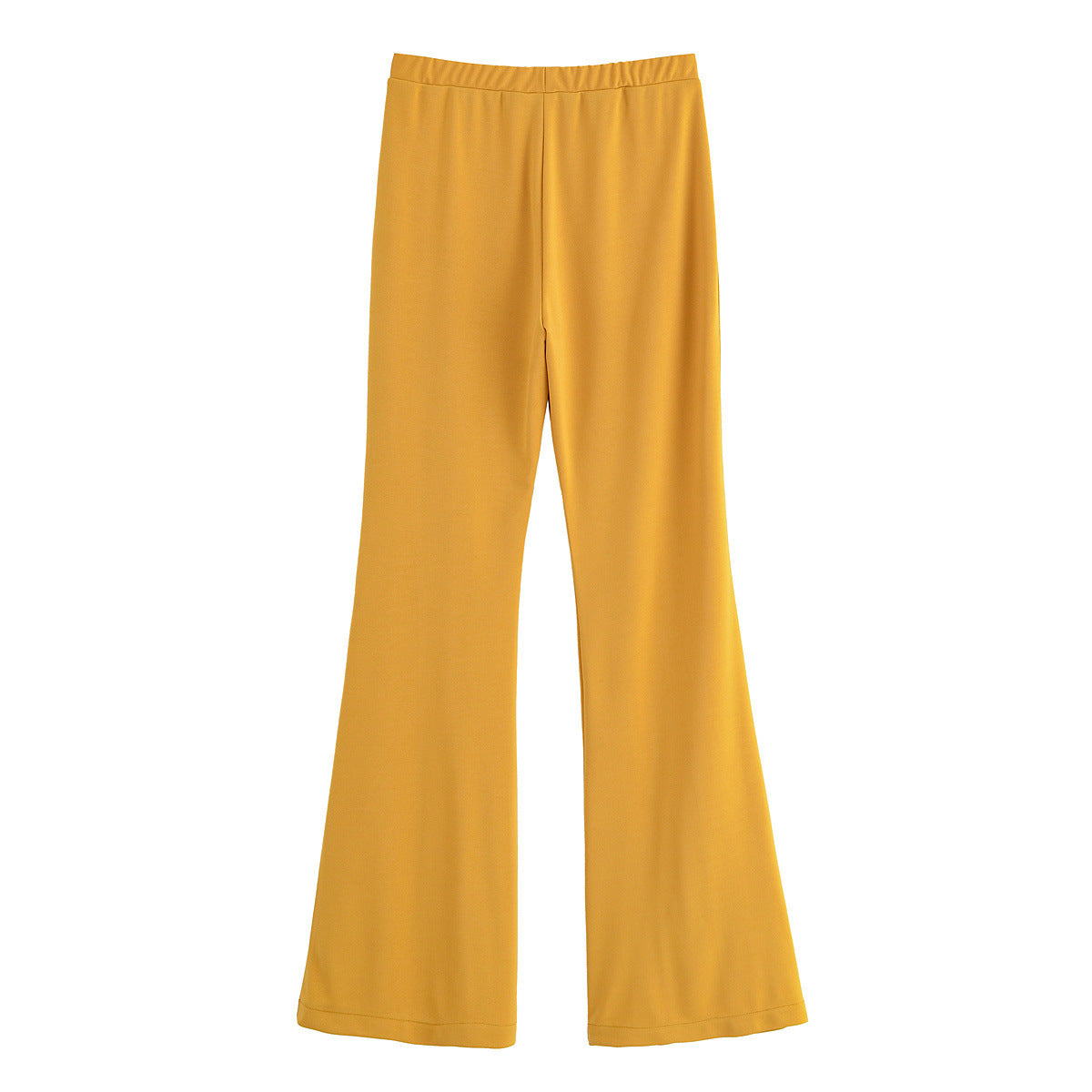 Essential Front-Seam Flare Pants - Yellow