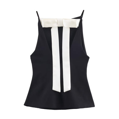 Studio Essential Strap Top - Black