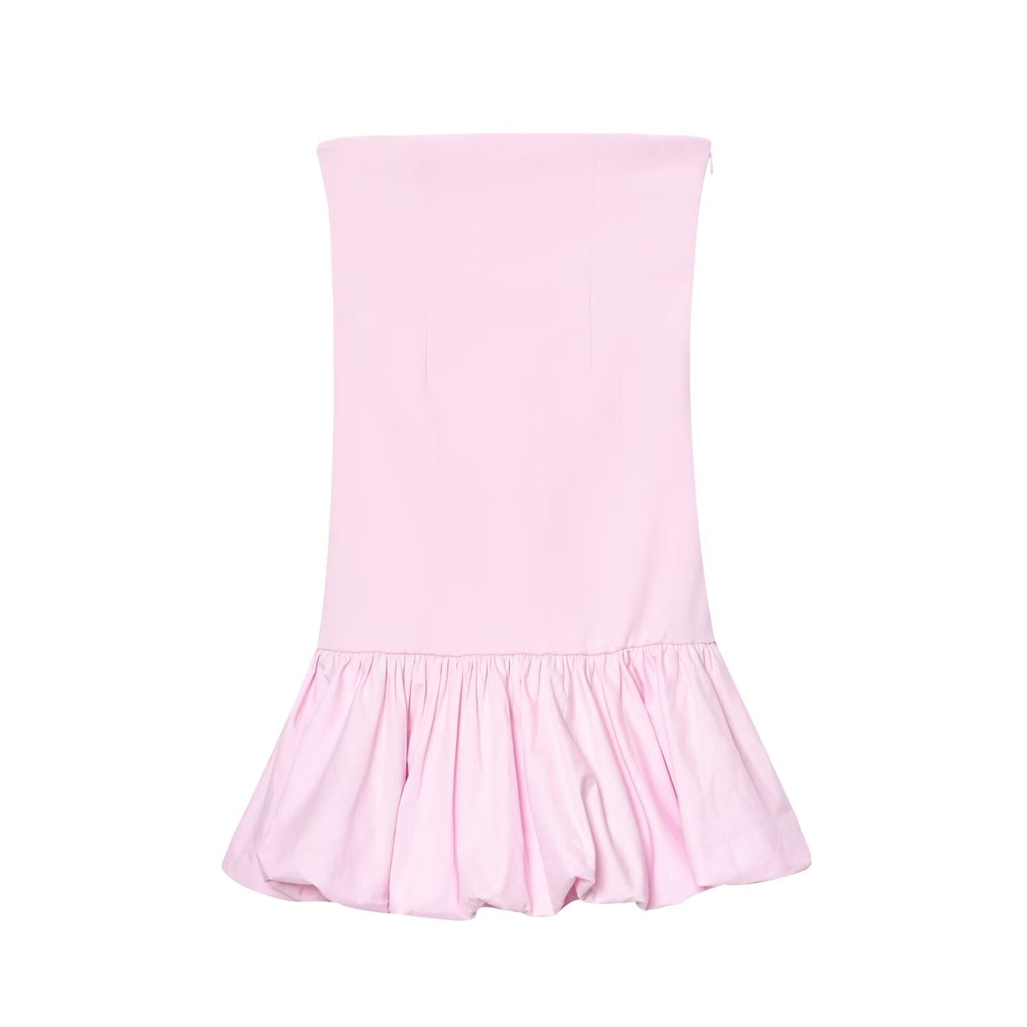 Luxe Bubble Hem Dress - Pink